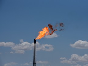 A flare at a natural gas plant in Texas.