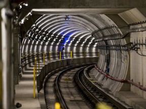 A subway tunnel in Toronto.