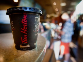 Tim Hortons saw a fall of 1.4 per cent in comparable sales.