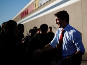Prime Minister Justin Trudeau during a campaign stop in Toronto.