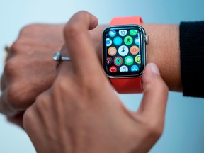 An Apple Watch. People who download Apple's research app would be able to enrol in studies including Apple Women's Health Study, Apple Heart and Movement Study and Apple Hearing Study.