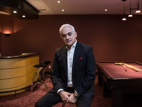 Realtor Barry Cohen in the basement of a multi-million dollar home, once owned by Prince, on The Bridal Path that he is selling for a client in Toronto.