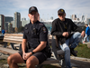 Vancouver Police Detective Rob Brunt, left, and Project 529 founder J. Allard in Vancouver. Allard built a an app to help combat bicycle theft after his own bike was stolen.