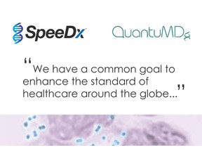 SpeeDx and QuantuMDx collaborate to assess the feasibility of developing low-cost point of care (POC) tests for common sexually transmitted infections (STIs).
