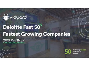 For the third year, Vidyard is recognized by Deloitte as a recipient of Canada's Technology Fast 50™ for its rapid revenue growth and entrepreneurial spirit.