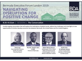 Bermuda Executive Forum London 2019 opening panel.