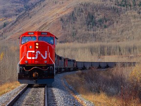 CN Rail carries about $250 billion (US$189 billion) worth of goods annually, including 180,000 barrels a day of oil in September, according to its earnings call.