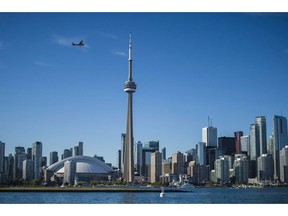 The Toronto skyline is shown on June 21, 2018. An Ontario tribunal has upheld rules passed by the City of Toronto on short-term rentals like Airbnb.The Local Planning Appeal Tribunal says it has dismissed an appeal by several residents who objected to the rules that put limits on how people can rent out their properties.