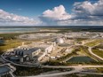 An aerial photograph of the Detour Gold mine in Cochrane, Ont.