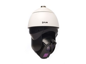 The FLIR Elara DX-Series, one of three new Pan-Tilt-Zoom security cameras FLIR announced today, includes a premium thermal camera and 4K visible camera for imaging day or night, longer viewing range capabilities, and a wiper blade that can be remotely operated for use in harsh weather conditions.