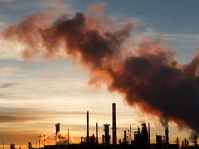The Imperial Oil Strathcona Refinery is seen at sunrise in Edmonton. Imperial is planning to trim spending in 2020.