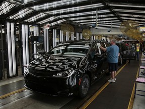 The 2019 Chrysler Pacifica being built at FCA Windsor Assembly on October 5, 2018 in Windsor, Ontario.