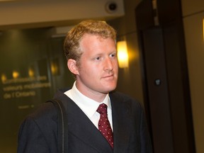 Boaz Manor arrives for a hearing at the Ontario Securities Commission in Toronto, Monday, August 27, 2012.