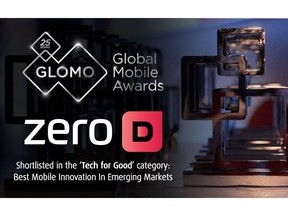 Zero-D has been shortlisted for a 2019 GLOMO Award in the category: Tech 4 Good, Best Mobile Innovation In Emerging Markets
