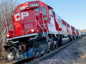 Canadian Pacific Railway Ltd said net income rose to $664 million, or $4.82 per share, in the fourth quarter ended Dec. 31, from $545 million, or $3.83 per share, a year earlier.