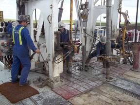 A Crescent Point drilling rig in Saskatchewan.