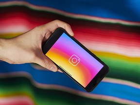 Facebook's Instagram logo on an iPhone.