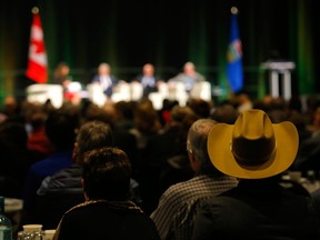 Joe Oliver, Dr. Jack Mintz and Dr. Ted Morton speak at the Economic Value of Alberta panel during the Value of Alberta conference at the Telus Convention Centre in Calgary on Saturday, January 18, 2020.