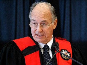 His Highness, the Aga Khan, in 2012 receiving an honorary doctorate from the University of Ottawa for his service to humanity. The billionaire leader of the world’s Ismaili Muslims was one of three known victims of a gang that scammed millions from the rich and famous.