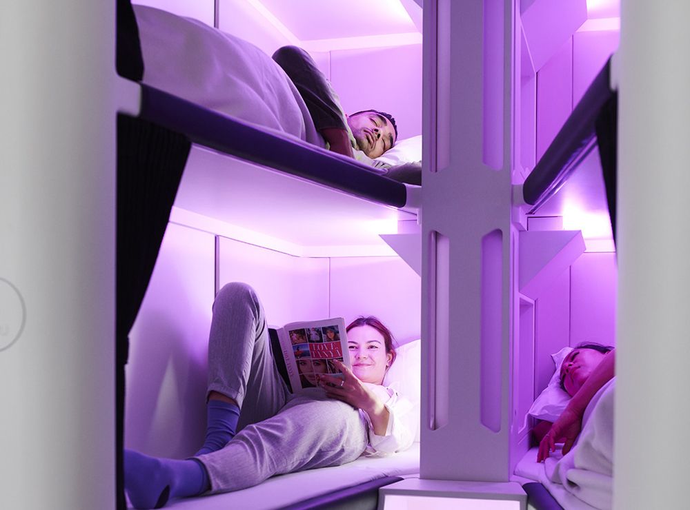 Bunk beds in the skies Air New Zealand unveils sleeping pods for economy class travellers