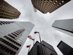 Bank towers in Toronto’s financial district. Banks are using AI and machine-learning models to help in areas such as detecting fraud and underwriting loans.