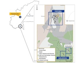 Location of the Boussoura Project