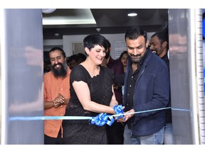 PTW opens the new India flagship studio in Bangalore. From left: Sijo Jose, Regional President, North America and India; Deborah Kirkham, CEO; and Kasturi Rangan, Chief Product Officer.