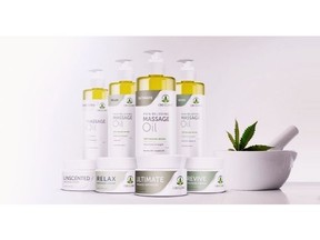 Abacus Health Product's CBD CLINIC Massage Therapy Series, a line of eight new massage oils and creams.