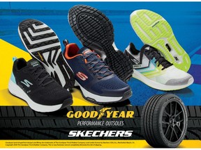 Select Skechers styles now feature Goodyear Performance Outsoles for enhanced grip, stability and durability.