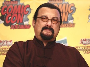 Actor Steven Seagal at a Comic Con in Germany in 2018.