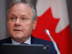 Stephen Poloz, governor of the Bank of Canada, speaks during a news conference in Ottawa, Ontario, Canada, on Wednesday, March 18, 2020.