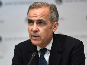 Mark Carney, Governor of the Bank of England, speaks during a news conference at Bank Of England in London on March 11, 2020.