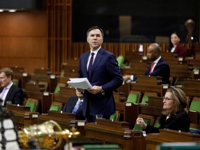 Minister of Finance Bill Morneau speaks in the House of Commons during an emergency session on Parliament Hill in Ottawa, March 25, 2020.