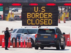 The U.S., Canada border closed because of the coronavirus pandemic.