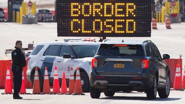 The U.S., Canada border closed because of the coronavirus pandemic.