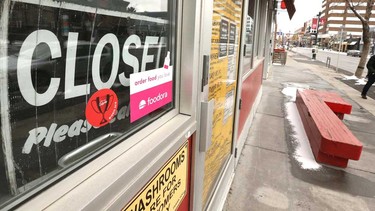 A closed business in Calgary.