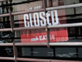 A survey of CFIB members shows 80% of small and medium firms are closed or operating at reduced capacity because of the pandemic, meaning only 20 per cent are fully operational.