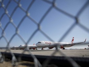 Air Canada aircraft sit on the tarmac at Toronto Pearson International Airport (YYZ).