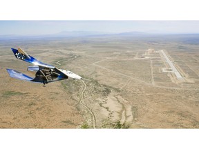SpaceshipTwo Unity flying free in the New Mexico Airspace for the first time