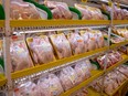 Chickens displayed for sale at a grocery store in the Brooklyn borough of New York.