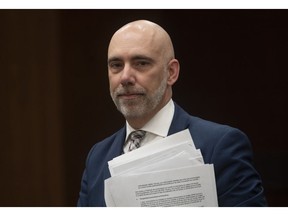 Parliamentary Budget Officer Yves Giroux waits to appear before the Commons Finance committee on Parliament Hill in Ottawa, Tuesday March 10, 2020. Parliament's spending watchdog estimates a federal program aimed at giving small businesses a break on their rent could cost the public purse $520 million this fiscal year.