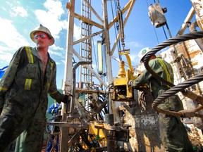 Natural gas drilling in Quebec.