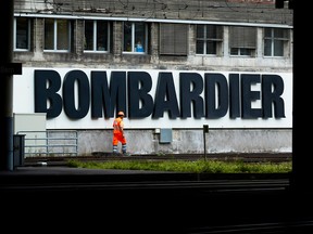 Bombardier has been removed from the S&P/TSX 60 index, effective Monday.