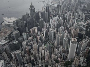An aerial shot of Hong Kong. China's parliament passed national security legislation for Hong Kong on Tuesday.