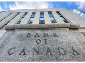 The Bank of Canada building is seen in Ottawa, Wednesday, April 15, 2020. The Bank of Canada is expected to keep its key interest rate unchanged this morning on the first day of governor Tiff Macklem's tenure.