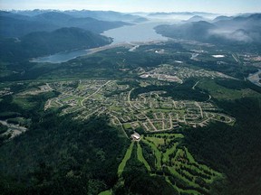 Part of the Coastal GasLink pipeline route to a liquefied natural gas project in Kitimat, B.C.