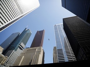 Bank towers in Toronto's financial district.