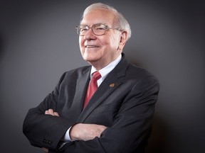 Warren Buffett, Chairman of the Board and CEO of Berkshire Hathaway, poses for a portrait in New York, October 22, 2013.