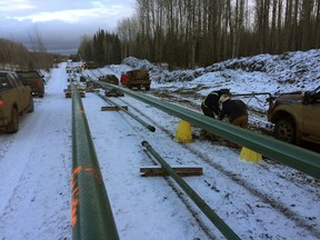 Construction of Rangeland Midstream Canada's Marten Hills Pipeline System began in October 2019. Photo courtesy of Rangeland Energy.