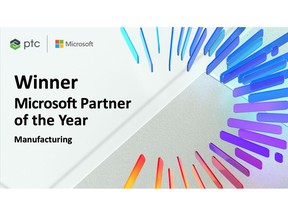 Honored among a global field of top Microsoft partners, PTC has demonstrated excellence in innovation and implementation of customer solutions based on Microsoft technology.